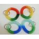 Colorful soft outdoor plastic wrist coil cheap 55mm spiral wrist band coil chain tethers