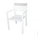 White PE rattan wicker salon chair outdoor plastic gym chair aluminum frame garden colorful chair---YS5675