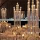 Hot sale crystal glass candelabra table centerpieces for wedding event decoration wedding