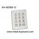3x4 Matrix 12 Keys Kiosk Keypad / Rugged Stainless Steel Access Keypad