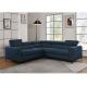 Manufacturer Furniture Simple Luxury L shape couch Corner sofa set High Quality Blue Technology fabric living room