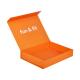 Rectangle Orange Rigid Paper Magnetic Gift Box Packaging Product Foldable
