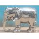 Mirror Polishing Elephant Decor Statue Stainless Steel Public Animal Art Sculpture