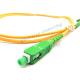 Low IL Simplex SC APC Singlemode 3.0/2.0mm Yellow LSZH ODF PVC Optic Fiber Patch Cord