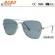 Hot Sale Mirrored gray  Metal Sunglasses , UV 400 protection lens,suitable for women