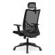 2.5mm Black Ergonomic Office Chair , 360 Swivel Ergonomic Swivel Chair