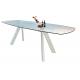 Luxury Contemporary Dining Table Heavy Duty Steel Legs With Chinese Ceramic