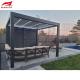 Garden Building Motorized Aluminum Pergola Waterproof With Shutter Blinds 4X4m
