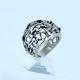 Fashion 316L Stainless Steel Casting Clay CZ Stones Ring LRX472