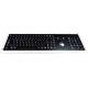 Electroplated Industrial Metal Keyboard Liquid Proof With Optical Trackball Mouse