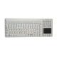 IP68 medical certified silicone USB keyboard with touch screen, black and white
