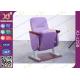 Purple Folding Church Hall Chairs With Fabric Covers / Auditorium Seating