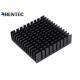 6063 Black Anodized Aluminum Heat Sink Extrusion Profiles With CNC Machining
