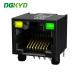 Black RJ45 Straight Through 56 Full Plastic Strip Light Without Filter Mesh Socket DGKYD561188JB1A1DY1