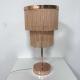 Vintage 2 Layer Pink Fringe Table Lamp H0.4m With Brass Base