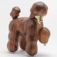 Brown Wooden Dog Statues Sculptures With Beech Birch Mateiral