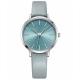Leather Strap Women Quartz Wrist Watch 14mm Luxury Alloy Microfiber Surface