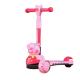 Kids Pedal Skateboard Scooter Car with Folding Function Music Lighting and PU Wheels