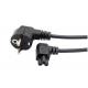 European Male to IEC 320 C5 angled power cord 1M