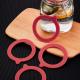 Customized Silicone Rubber Rings For Glass Jars Airtight Glassware Red Color