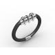Top Quality Europe Fashion Stainless Steel Genuine Leather Silicone Bangle Bracelet ADB200