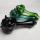 Portable Custom Glass Pipe Smoking Accessories 4.3 Inches Blue / Green Color