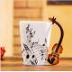3D Creative Travel Custom Ceramic Mugs 13OZ With Violin Handgrip