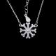 Snowflake Style Christmas Gift S925 Silver Chain Necklace Sweet Winter Design