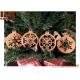 Snowflake wooden baubles set of 4, Christmas baubles, Christmas tree decorations, Christmas wooden decoration, Rustic Ch