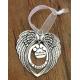 Zinc Alloy Metal Angel Wing Pet Loss Christmas Ornaments For Deceased Pets