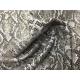 Snake Skin Design Soft Leather Fabric Lamination 350g / ㎡ Grey Color