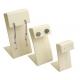White Leather Earring Display Stands Jewelry Combination Sets Shop Displaying