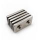 Square NdFeB Permanent Magnets Neodymium Magnets With Countersunk Holes