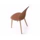 Custom Made Upholstered Tan Leather Chair , MrSmith Studio Basil W Chair