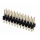 Through Hole 2.54MM Small Electrical Connectors Dual Row Straight Pin Header 2 - 80 Pins Gold Plated