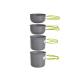 1-2L Military Camping Gear Aluminum Military Cooking Set For 3-4 People