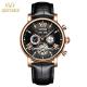 KINYUED new design automatic men watches movement leather luxury relojes wristwatches