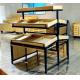 3 Tiers Collapsible Metal Wooden Display Rack For Retail Shop ISO9001