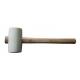 White Rubber Mallet Hammer Wooden Handle Oil Water Resistant Natural Rubber Head