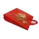 China Red HDPE / LLDPE Plastic Boutique Bags With Soft Loop Handle