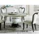 8 persons round marble dining table with Lazy Susan