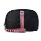 High Density Polyester Travel Cosmetic Bags Light Weight With Embroidered Handle
