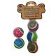 2 Pack Paws N Claws Multi Color Tennis Balls Fetch Dog Toy Proceeds Animal Aid