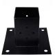 4x4 Mailbox Surface Mount Base Plate Black Powder-Coated Fence Post Anchor Q235 Steel Deck Post Base