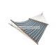 Lightweight Folding Quilted Fabric Hammock , Blue And White Striped Hammock Reversible