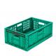Customized Color Vented Collapsible Storage Crate Plastic Foldable Basket for Moving