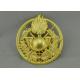 2.5 inch Full 3D Award Badges , Die Casting Misty Gold Military Badges