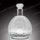 Glass cap 500 ML Round Oval Rum Tequila Bottle