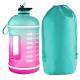 BPA Free 64 oz Half Gallon Motivational Water Bottle Jug For Fitness Gym Outdoor