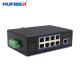 9 RJ45 Port Din Rail Mount Industrial Ethernet Switch 10/100Mbps 24V Unmanaged Outdoor